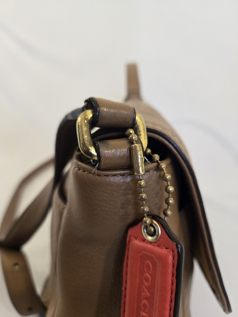 Coach Leather Crossbody Shoulder Bag in Camel - Picture 5 of 16